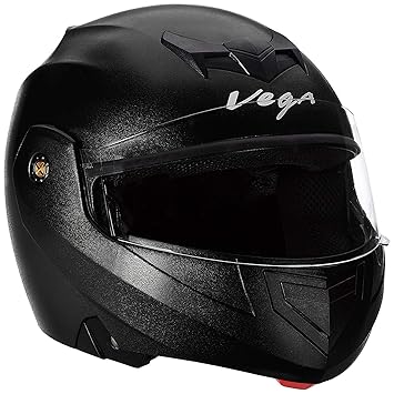 Vega Crux CRX-B-S Flip-up Helmet (Black, S)