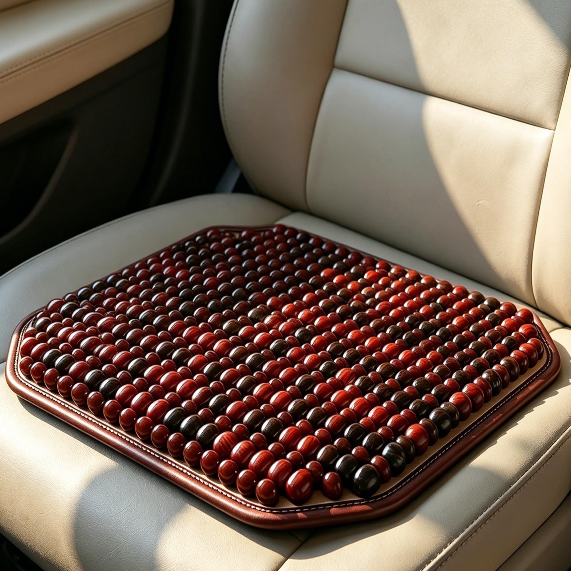 Cuentas de madera para asiento de camión y coche: esterilla transpirable de verano