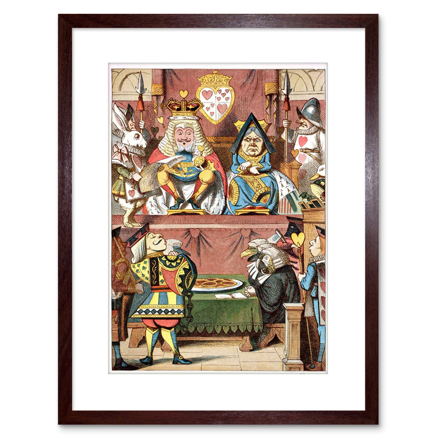 Wee Blue Coo PAINTING CARROL ALICE WONDERLAND TENNIEL KNAVE HEARTS FRAMED PRINT F97X10456