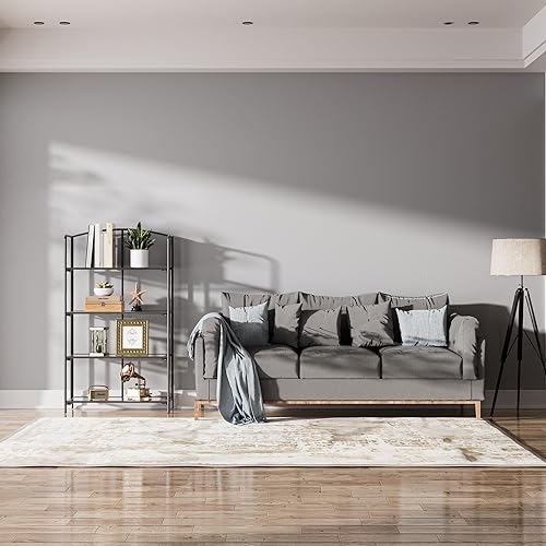 Miniatura 77 de Crofy - Estantería plegable sin montaje para sala de estar, estante plegable blanco de 5 niveles para oficina en casa, organizador de almacenamiento