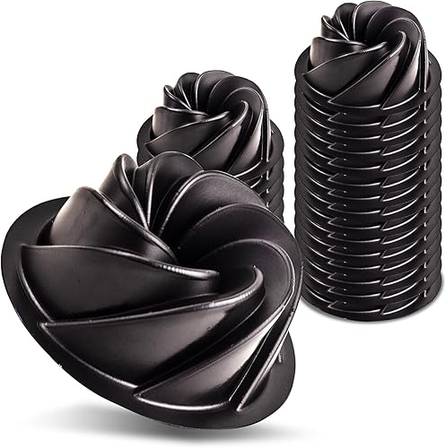 O'Creme Molde de plástico para hornear mini remolinos para tartas Molde reutilizable para hornear y mucho más Paquete de 25 unidades