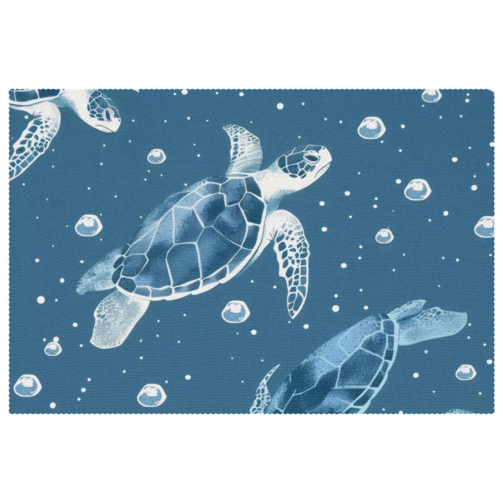 Set de table bleu pour salle à manger ambiance océanique lot de 6