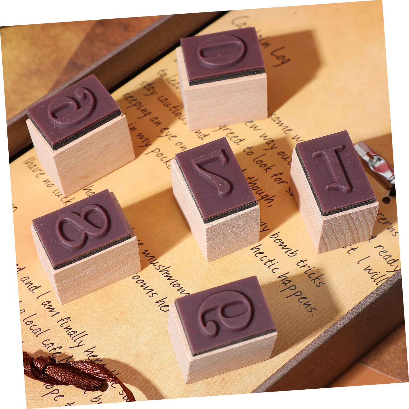 STOBOK 4sätze Holzstempel Set Mit Zahlen Und Mustern Für Scrapbooking Kartenbasteln Und Kreative Projekte Vielseitige Holzstempel Für Persönliche Gestaltung
