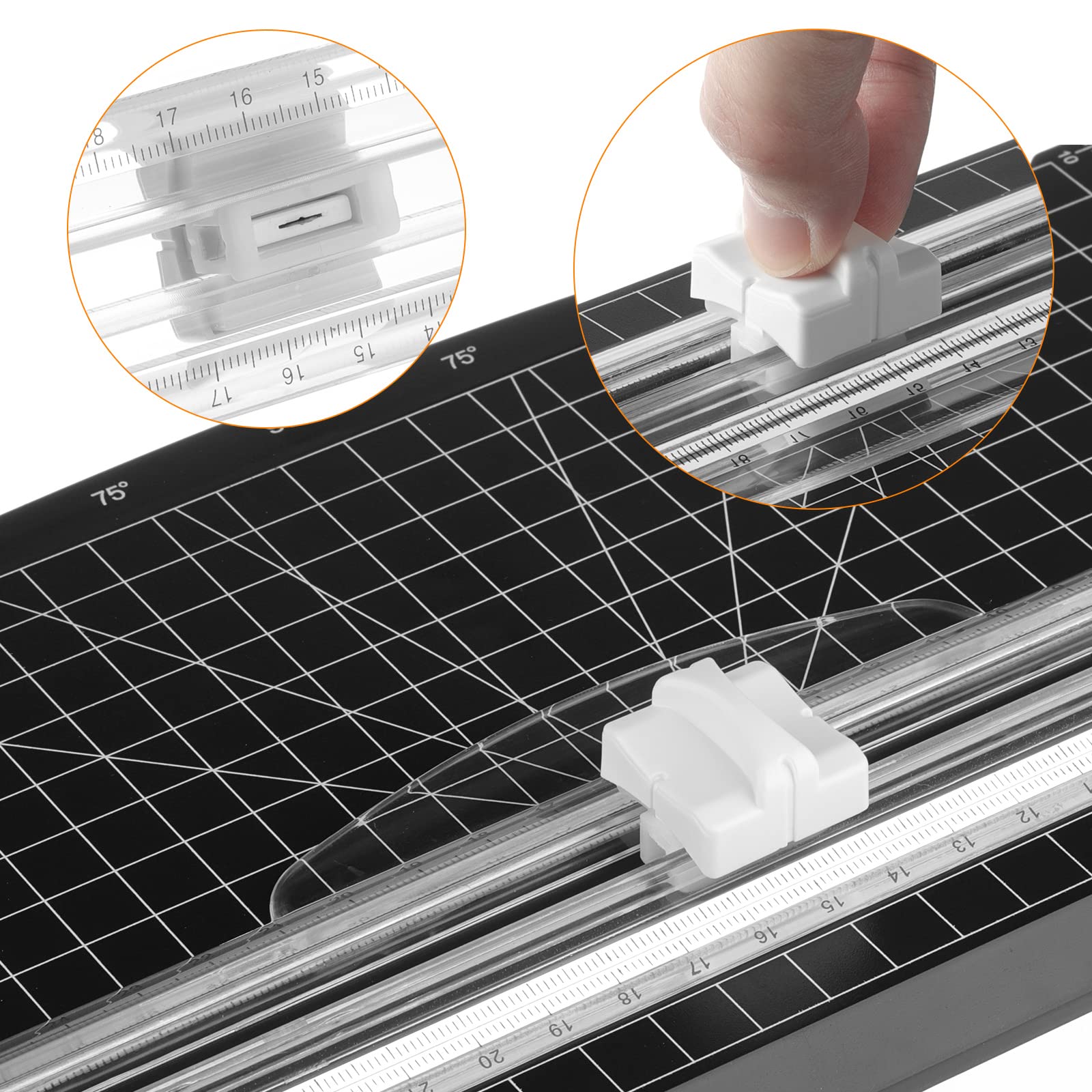Firbon 5 pezzi lama di ricambio bianca con design automatico di sicurezza per tagliacarte