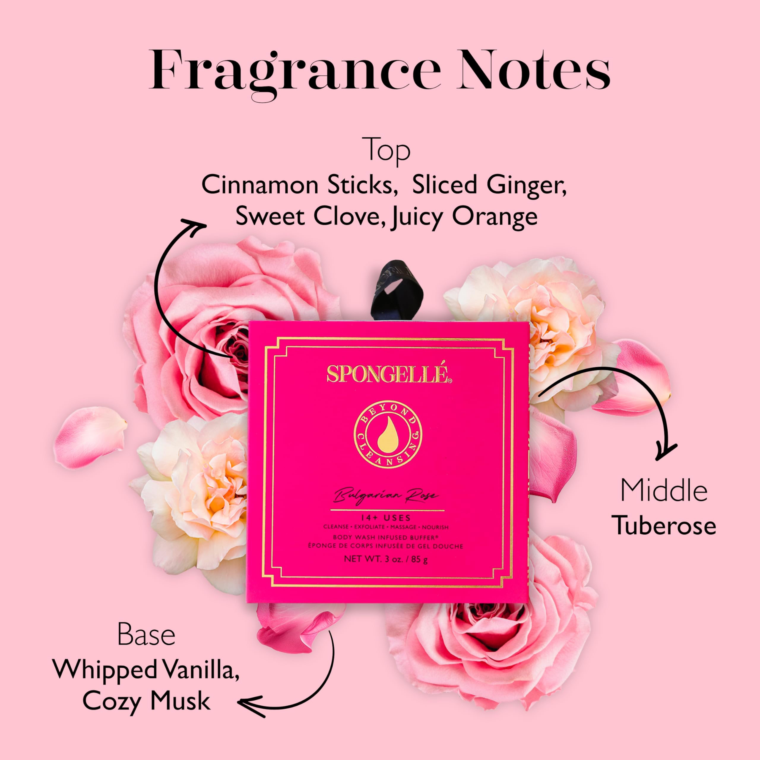 Amazon.com: Spongellé Bulgarian Rose Wild Flower Bath Sponge with