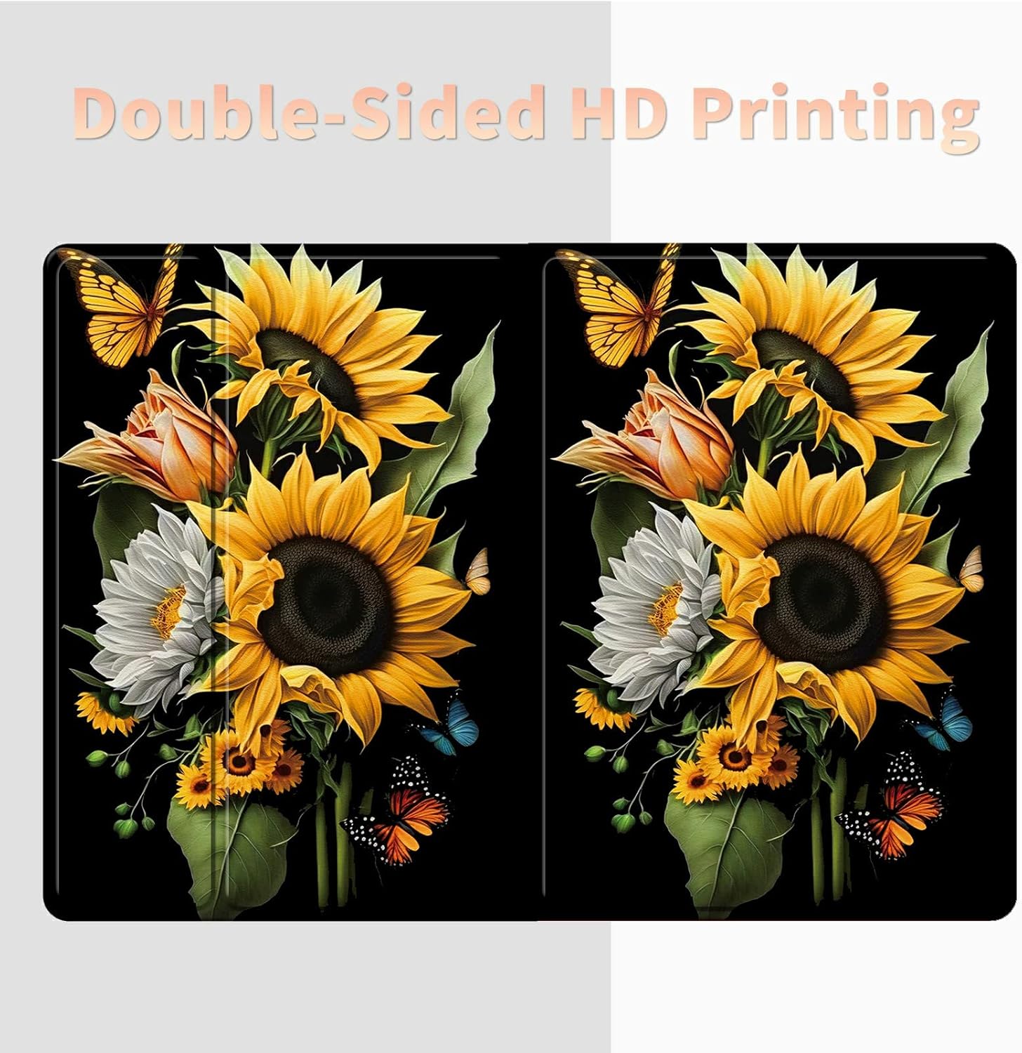 Sunflowers Butterfly Case for iPad 10th Gen 10.9 inch 2022 Release (Model Number: A2696 A2757 A2777), Shockproof PU Leather Folding Stand Case with Auto Sleep/Wake for ipad 10th 2022 - Image 8