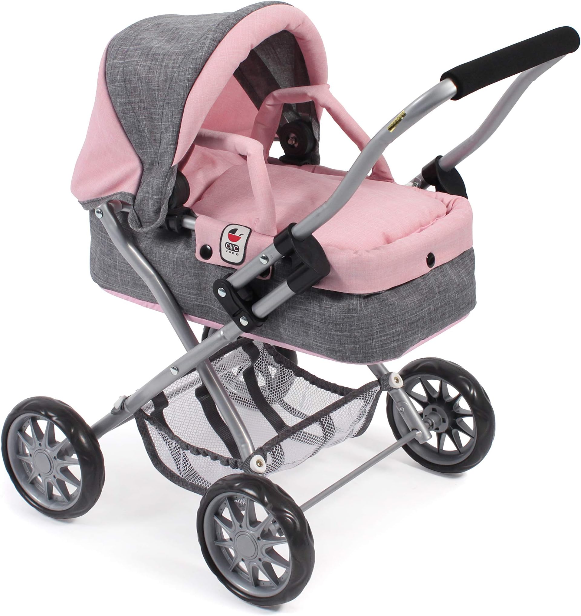 Bayer Chic 2000 555 Doll pram, Grey Pink