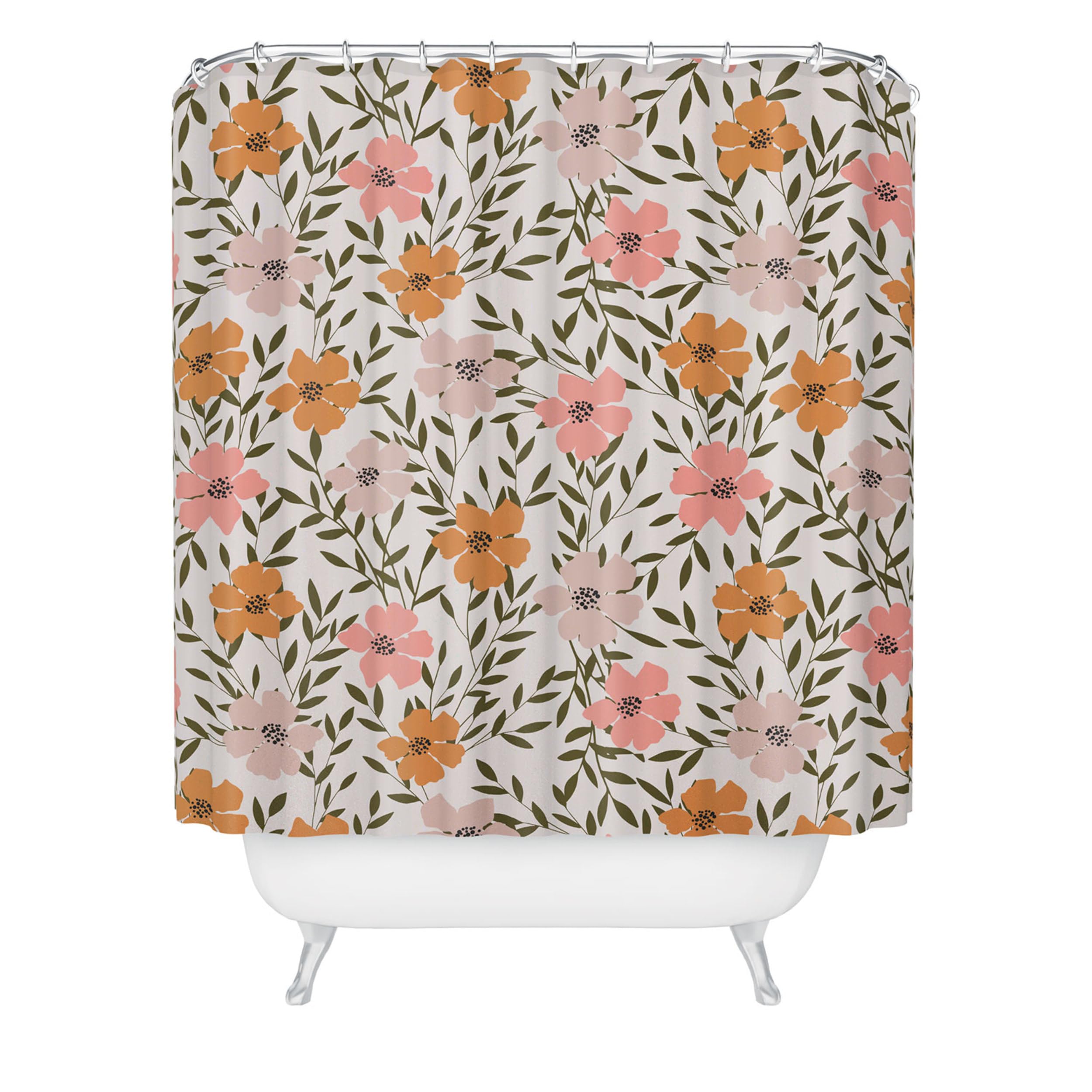 Society6 Cortina de Ducha, Rosa, 182,88 x 175,3 x 0,3 cm.