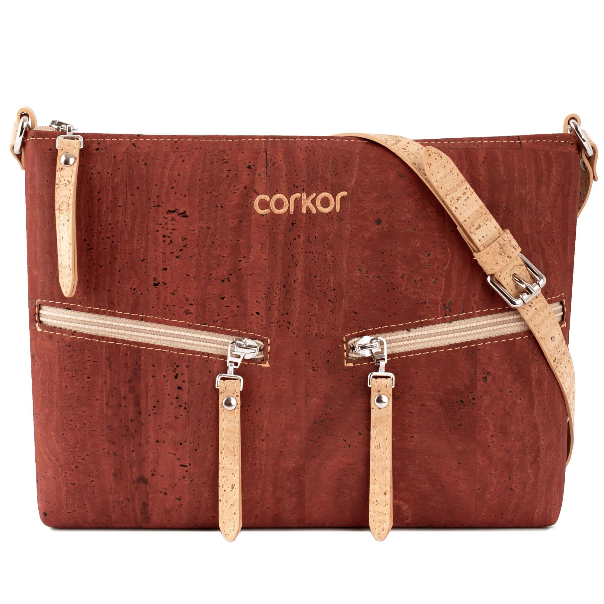 Corkor Bolso de Bandolera de Hombro para Mujer Vegan Hecho de Corcho