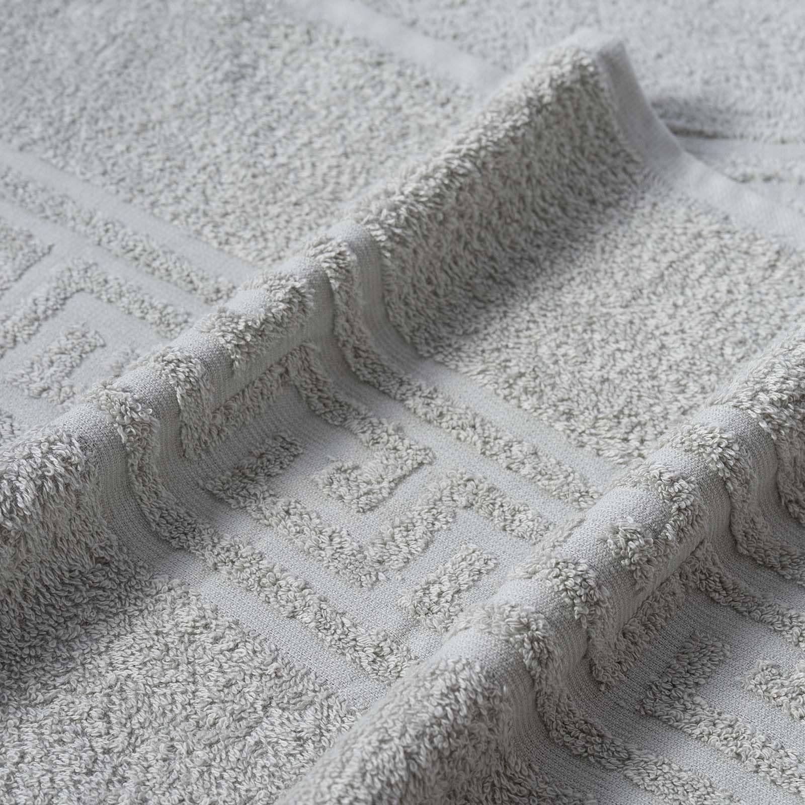 runico Set Asciugamano Da 3 Pezzi Grigio in 100% Cotone- Set di Asciugamani per Bagno-Morbidi ed Altamente Assorbenti- Made in Italia