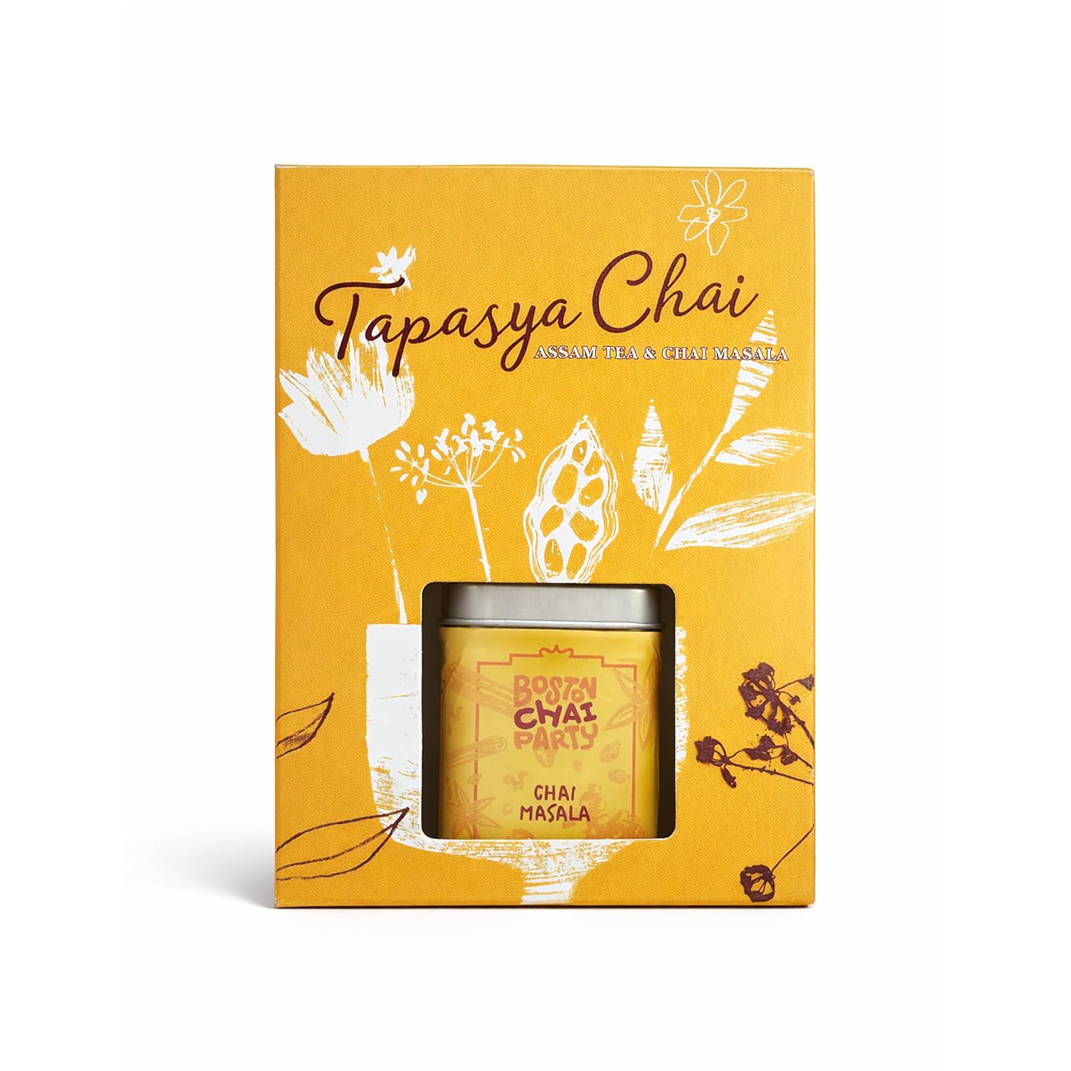 Boston Chai Party Tapasya Chai Kit – The Real Way to Make Authentic Indian Masala Chai, Gift Set with Fair-Trade Assam Tea & Handcrafted Spice Blend | Small-Batch, Ethically-Sourced