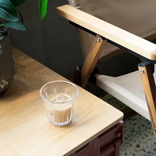 Miniatura 6 de Juego de 4 tazas de vidrio transparente de 3 onzas para caféleche, tazas de café aisladas, accesorios de espresso regulares en cocina, oficina, bar,