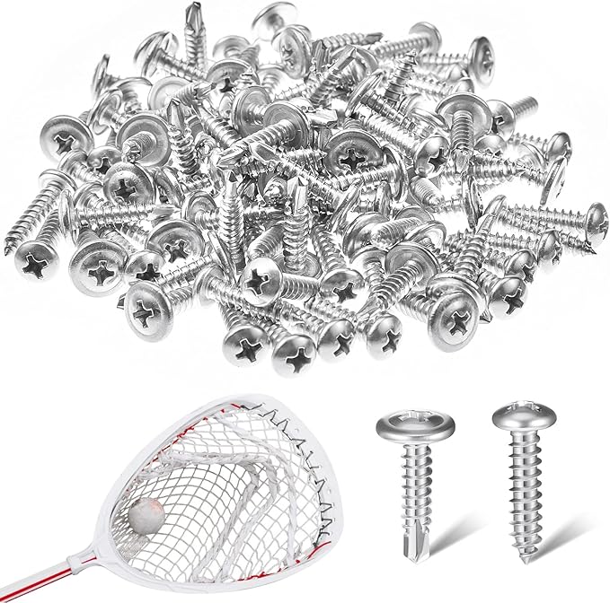 Hicarer 100 Pcs Lacrosse Screws Self Tapping Lacrosse