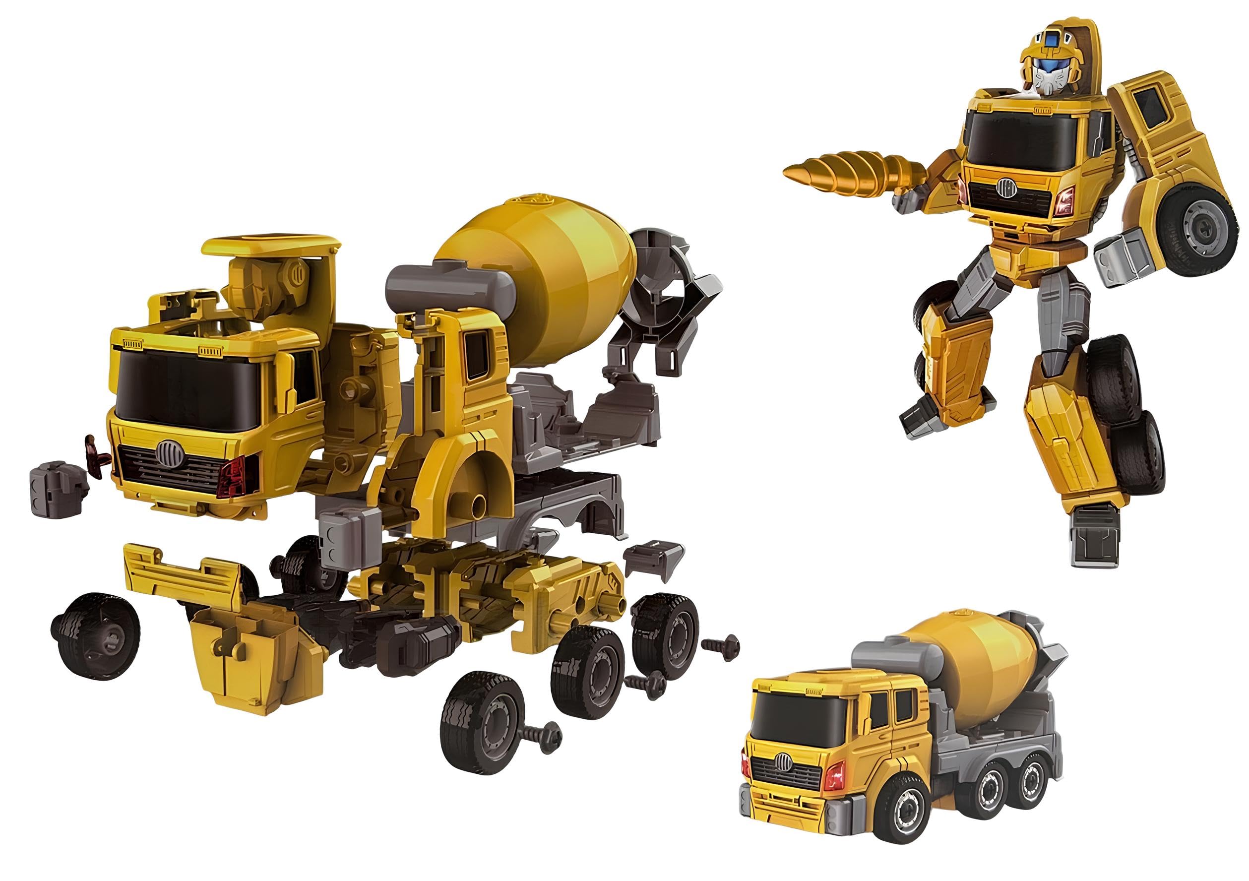 Maxi Robot Transformable in Truck with Lights Real Sounds Mecha Trucks DIY Robot to Build cm30 Fire Truck Construction Site Urban Car Robots Deformation Mega Large MechaBot - Image 3