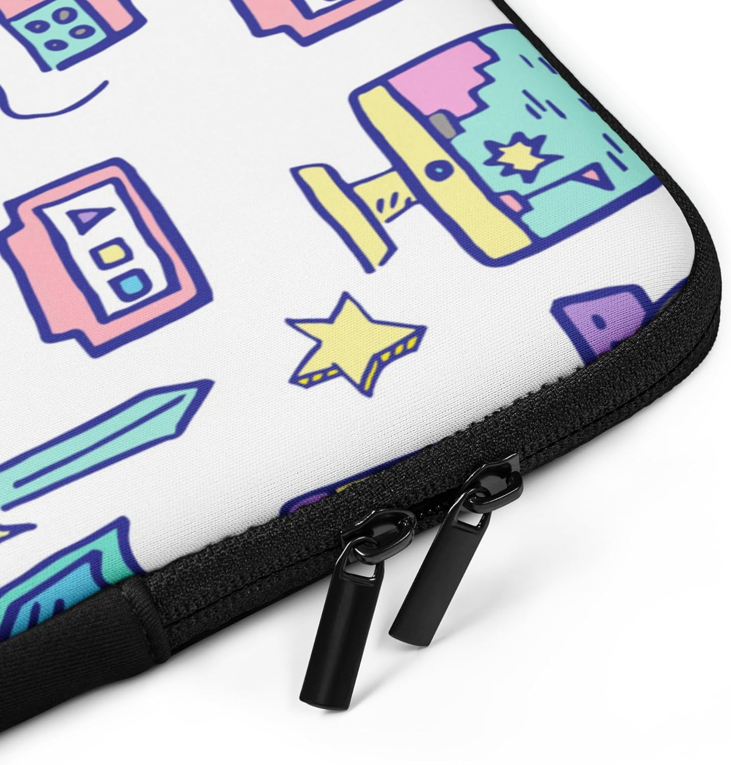 Retro 8 Bit Video Game Pattern for Youth Boys Girls Gamers Graphic Laptop Sleeve image 3