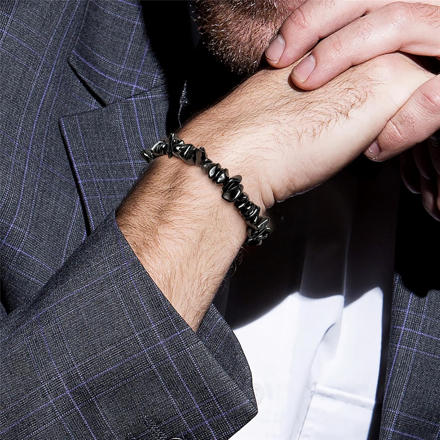 Crystal Bracelet for Women Handmade 8mm Raw Crystal Bracelets Natural Stone Bracelets Semi-Precious Gemstone Bracelets Stretch Healing Bracelet Jewelry Gifts for Women - Image 4