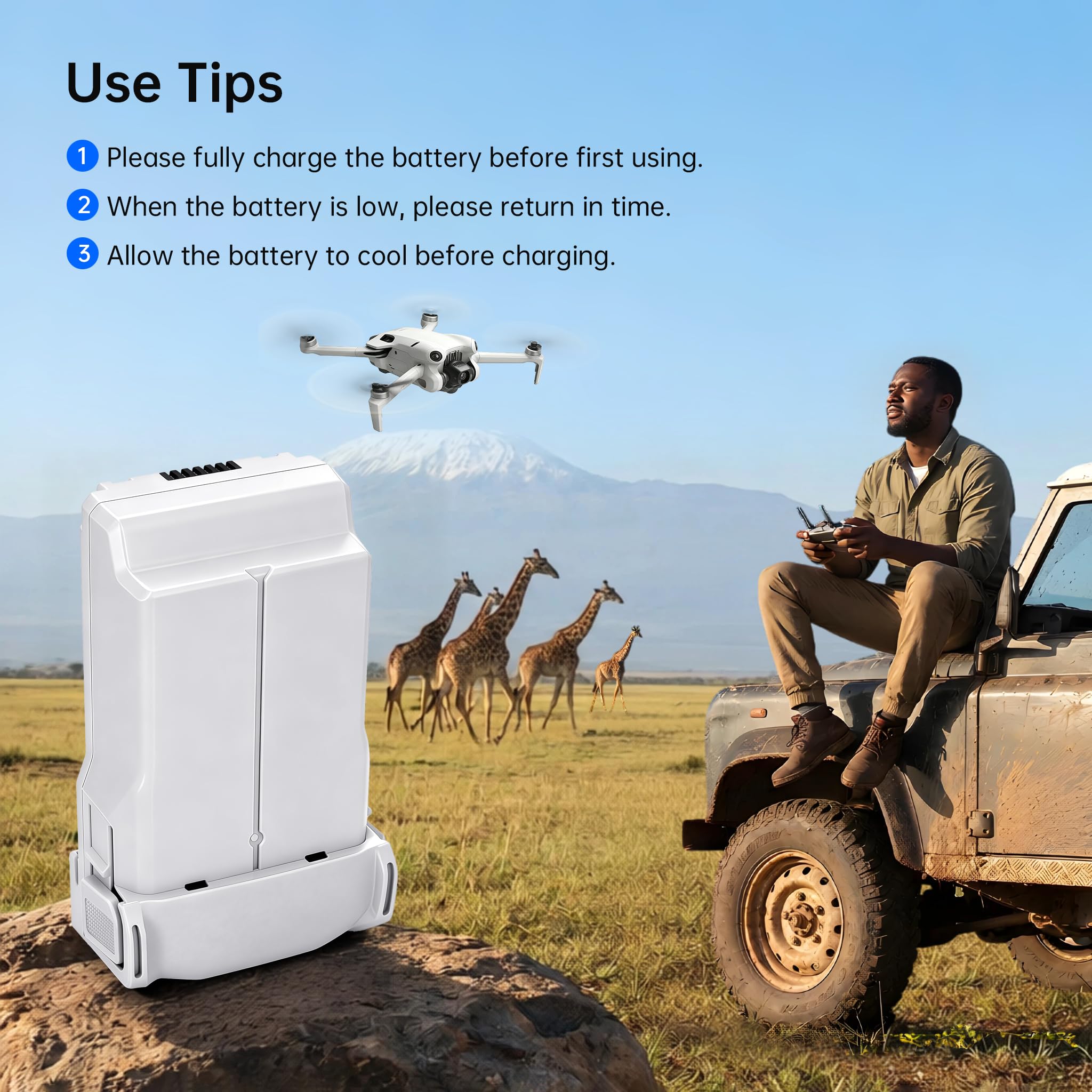batería de Vuelo Inteligente para la Serie Mini 4 Pro Paquete de 1 Unidad 3850 mAh Capacidad Mejorada Que Ofrece 47 Minutos de autonomía Batería de Repuesto para Drones dji Mini 3/3 Pro/4 Pro
