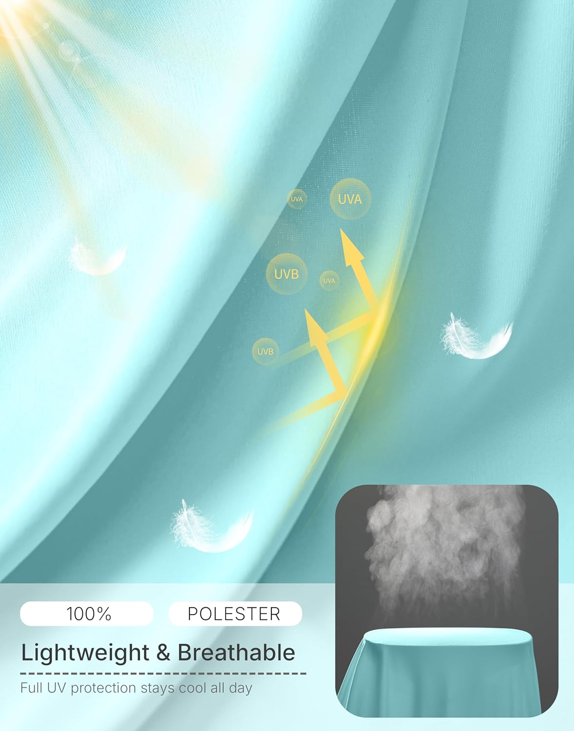 Women's UPF50+ Sun Protection Shirts with Zip Pocket Long Sleeve Workout Tops for Swimming Hiking Quick Dry Rash Guard - Image 4