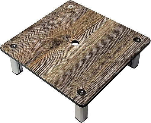 Foreman Soporte para plantas en maceta con patas (12 x 12 x 4 pulgadas), para interiores y exteriores, resistente, versátil, resistente a