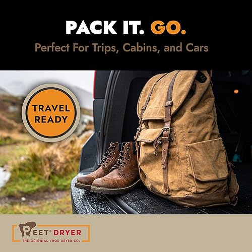 Miniatura 3 de PEET, GO! Secadora portátil de 2 zapatos, secador eléctrico de botas con adaptador de corriente para vehículos, secadora para botas de trabajo,