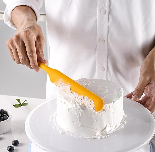 Miniatura 2 de Juego de 6 espátulas de silicona de grado alimenticio para cocina, hornear, cocinar y mezclar, resistentes al calor, antiadherentes, aptas para