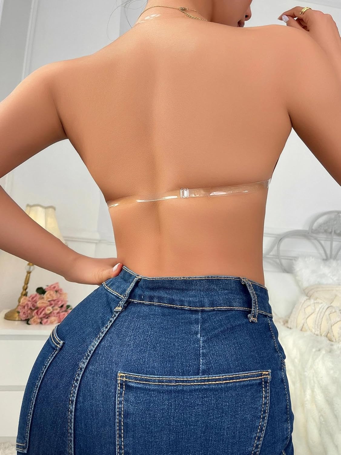 Sticky Bra Push Up for Women, Strapless Invisible Adhesive Bra with Strap for Backless Dress - Image 7