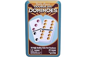 Pressman Double 6 Colored Dominoes: A Classic Game for Adults and Families