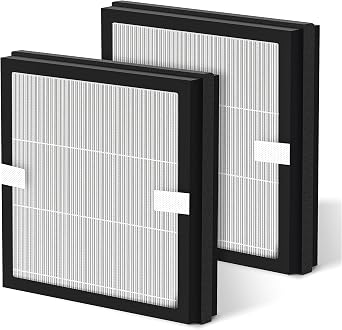 2 Pack DUO Replacement Filter for Pure Enrichment PureZone DUO Air Purifier | 3-in-1 True HEPA High-Efficiency Activated Carbon Filter for Home Large Room, Part No. PEAIRPLG