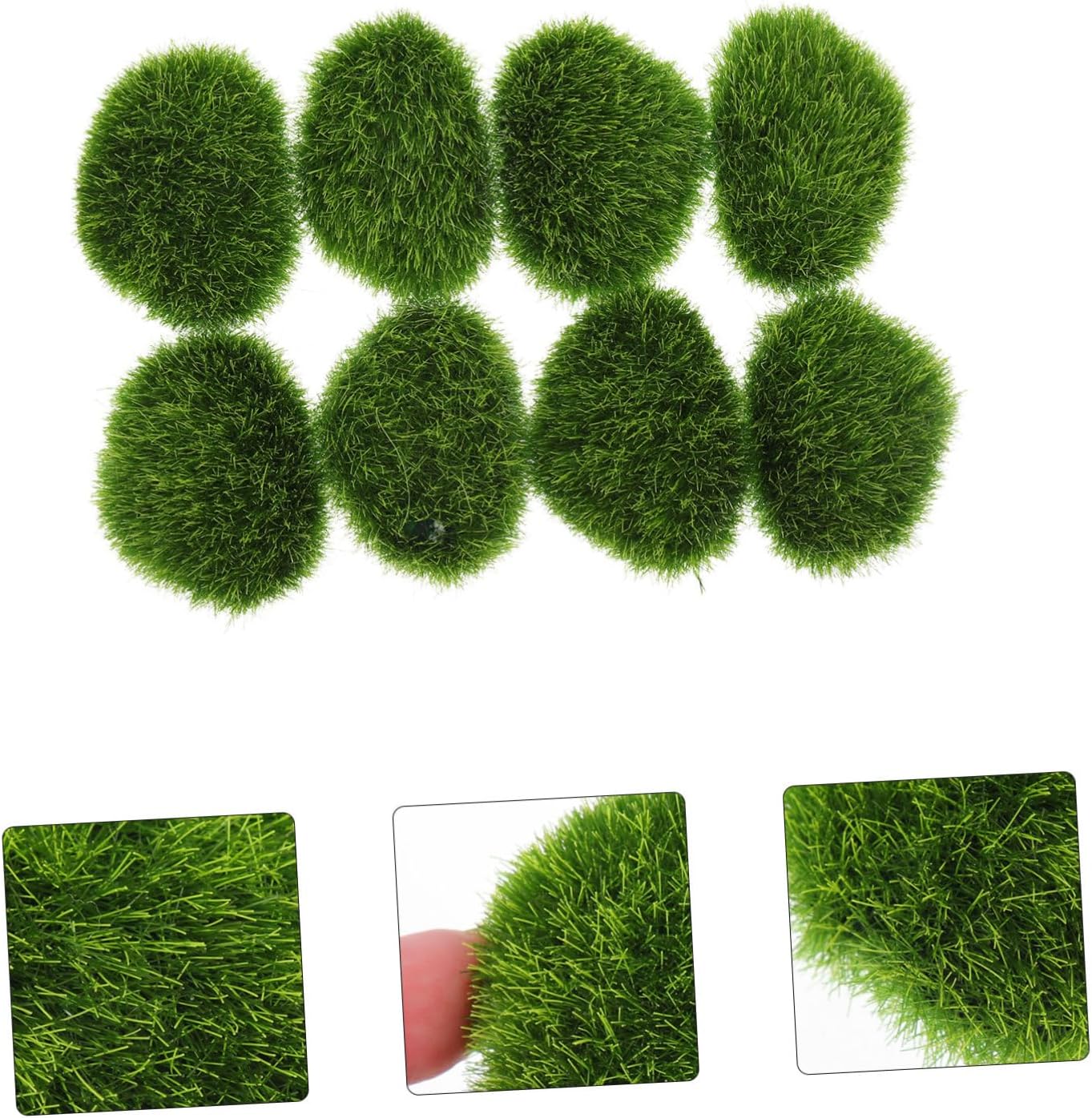 24pcs Artificial Moss Rocks for Bonsai Decor Realistic Faux Ornaments for Microlandscape Garden and Home Decoration Lightweight and Lifelike Flocking