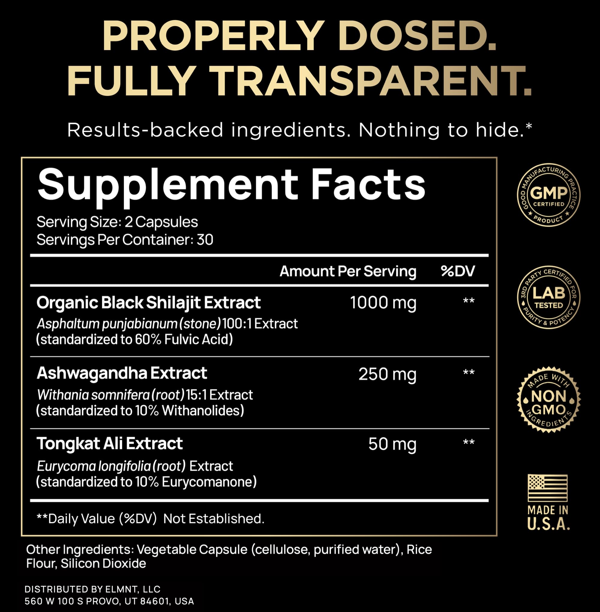 100x Strength Black Shilajit for Men w. 10% Tongkat Ali & Ashwagandha — Amazon image 2