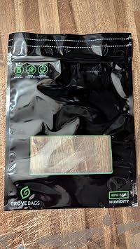 5 x Grove Bags Double Window Terploc 100 g Bag Self-Regulating Microclimate 58-62% for Fermenting Storing and Storing Herbs