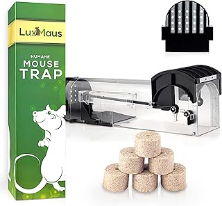 LuxMaus Set - Mausefalle Lebend/Lebendfalle - Die tierfreundliche Falle fängt Mäuse und Ratten sicher + ungiftiger, tierfr...