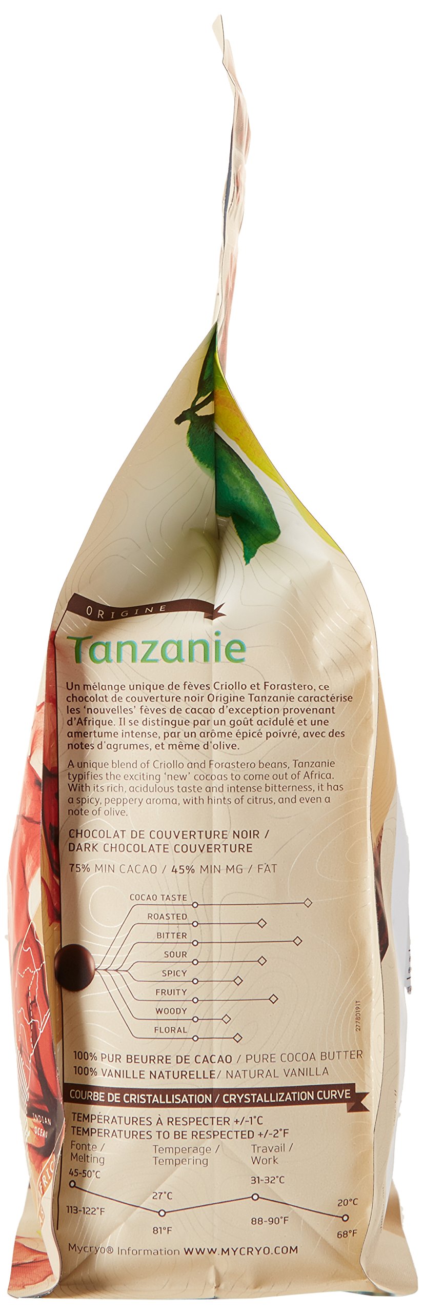 CACAO BARRY 75% Min Cacao Chocolat Tanzanie Pistoles 1 kg
