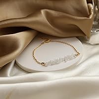 Vista 16 de Gempires Natural Chips Bar Bracelet, Energy Healing Crystals, Birthday, Gift for Her, Gemstone Jewelry 8 inch