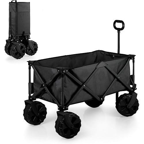 ONIVA - a Picnic Time Brand Collapsible Adventure Wagon with All-Terrain Wheels, Black/Gray