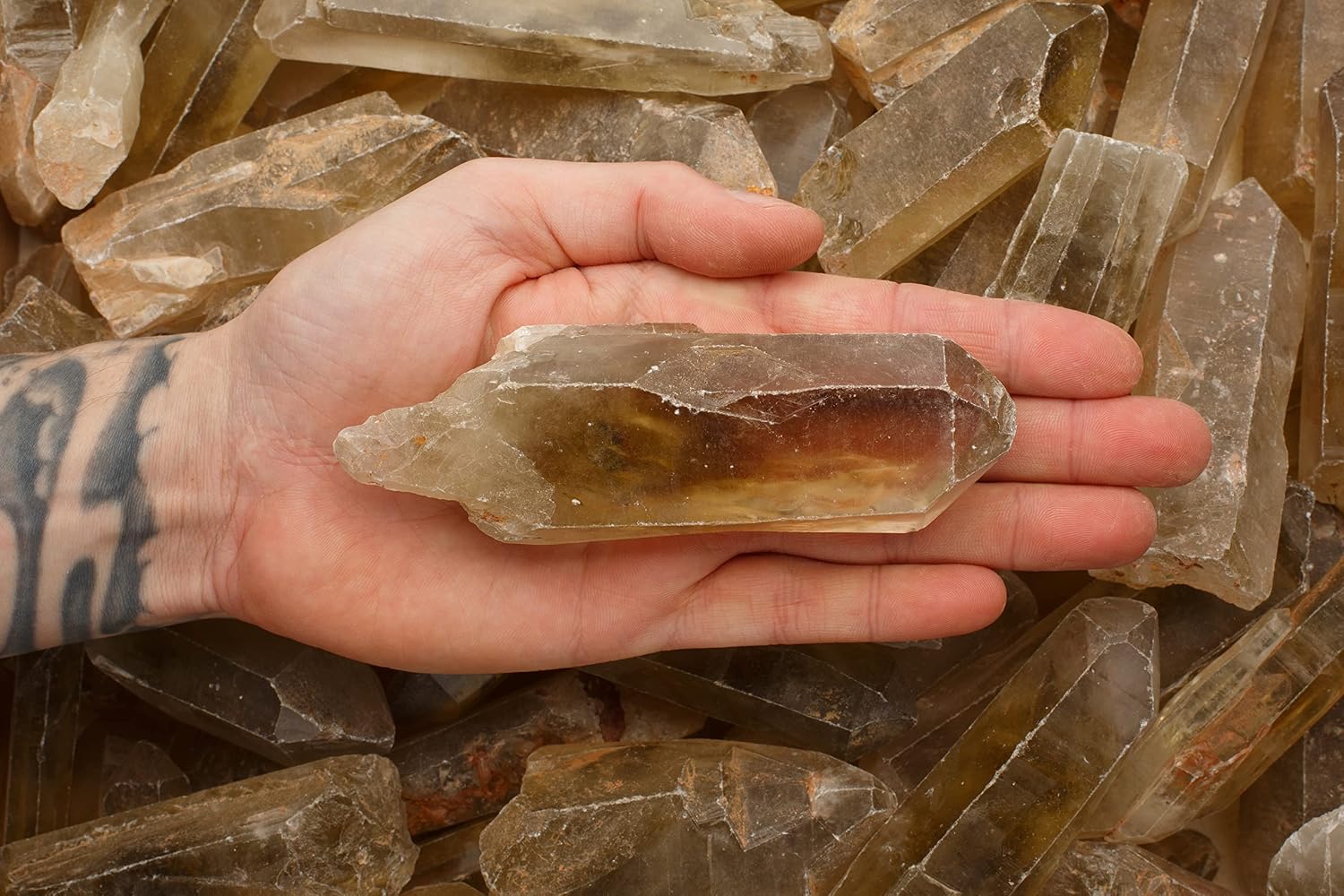 Fantasia Materials: 3 lbs Citrine Points from Zambia - Unheated/Untreated - Large - 3" to 5" avg. - Completely Natural Earth Mined Citrine Points!