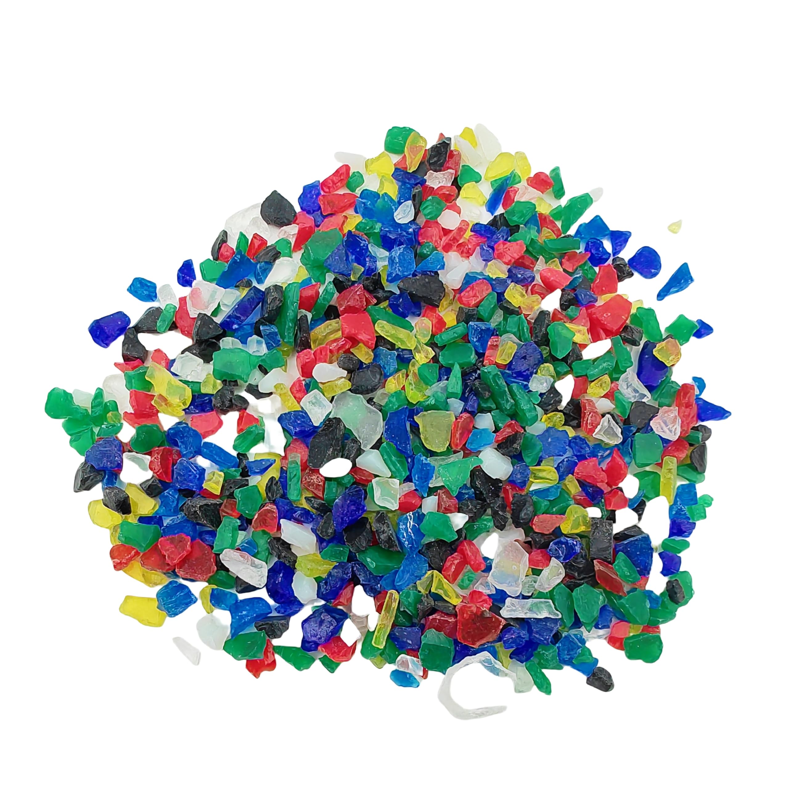 COE90 50g(1.76oz) Mixed Crushed Glass Frits, Fusible Glass for Microwave Kiln for DIY Crafts, Stained Glass Projects, Jewelry Making Supplies(Frit Glass)