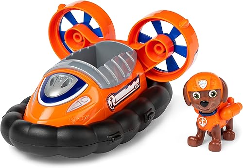 Paw Patrol, Zuma's - Vehículo aerotablanca con figura coleccionable, para niños de 3 años en adelante