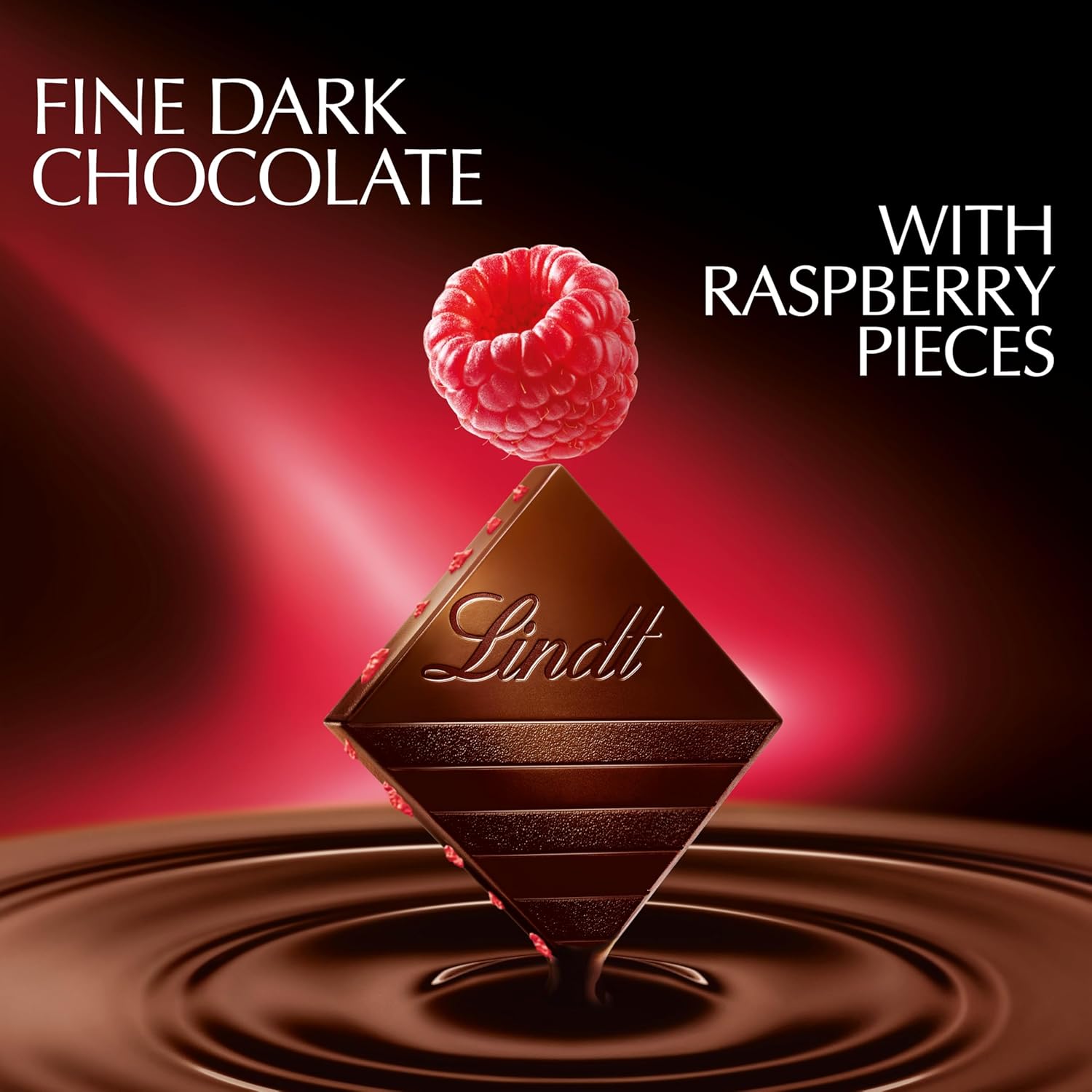 Lindt EXCELLENCE Raspberry Dark Chocolate Candy Bar, 12 Pack, 3.5 oz. Bar