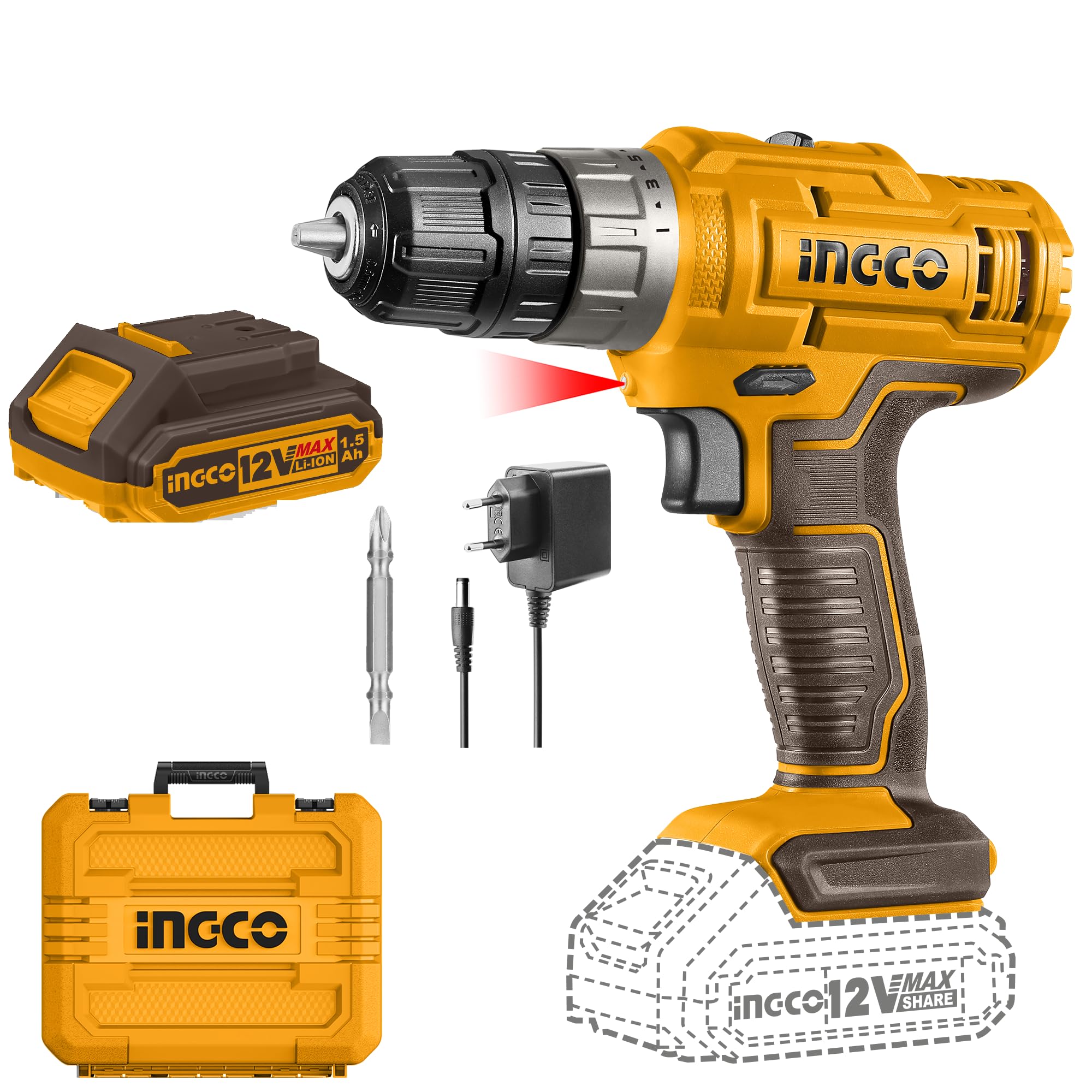 INGCO 12V Lithium-Ion Cordless Drill, CDLI1228-image-45