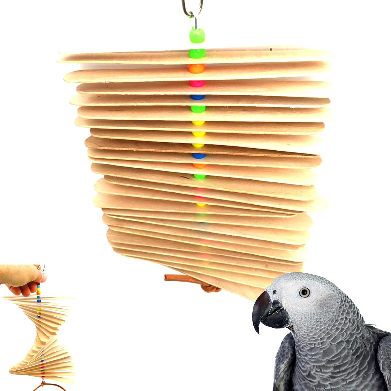 Bonka Bird Toys 867 Natural Big Stick 9.50 x 6, Parrot, Chew Cage Toy, Conures, Pionus, Quakers, and Similar Birds