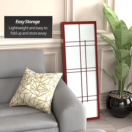 Miniatura 45 de Pantalla corta Eudes Shoji de 4 pies - Miel - 5 Paneles Miel,Negro -,Natural,Rosewood,https://www.amazon.com/dp/undefined