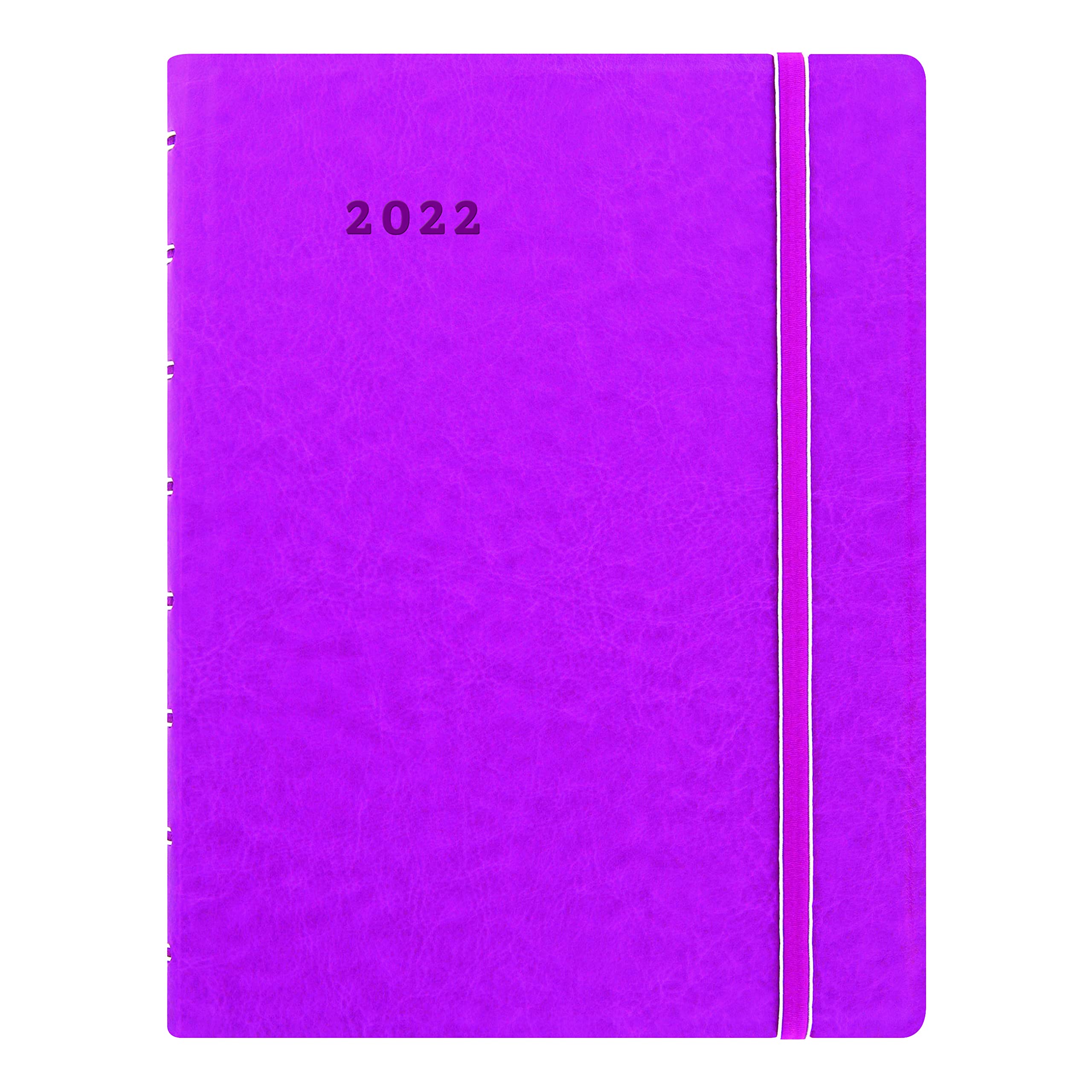 Filofax Wochenplaner, 12 Monate, Januar bis Dezember 2022, Doppeldrahtbindung, zweisprachig, 21 x 14,6 cm, Fuchsia (C1851403-22)