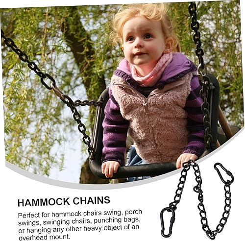 Miniatura 4 de Yardwe Mosquetón de cadena de acero inoxidable con clip para porche, columpio, cadena, hamaca, sillas, accesorios para columpios al aire libre