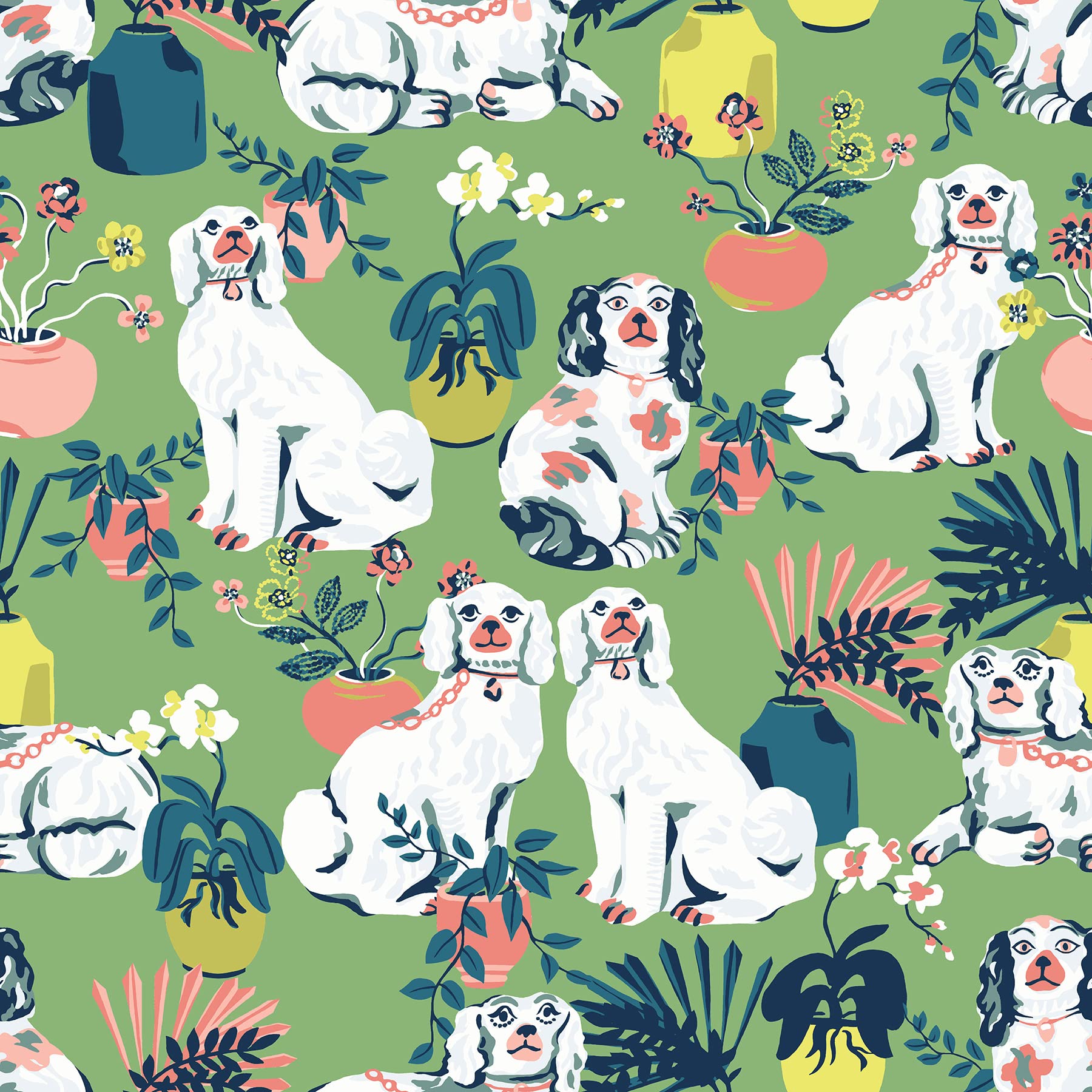 NuWallpaper x Printfresh Jade Good Dog Peel & Stick Wallpaper, PFS4811