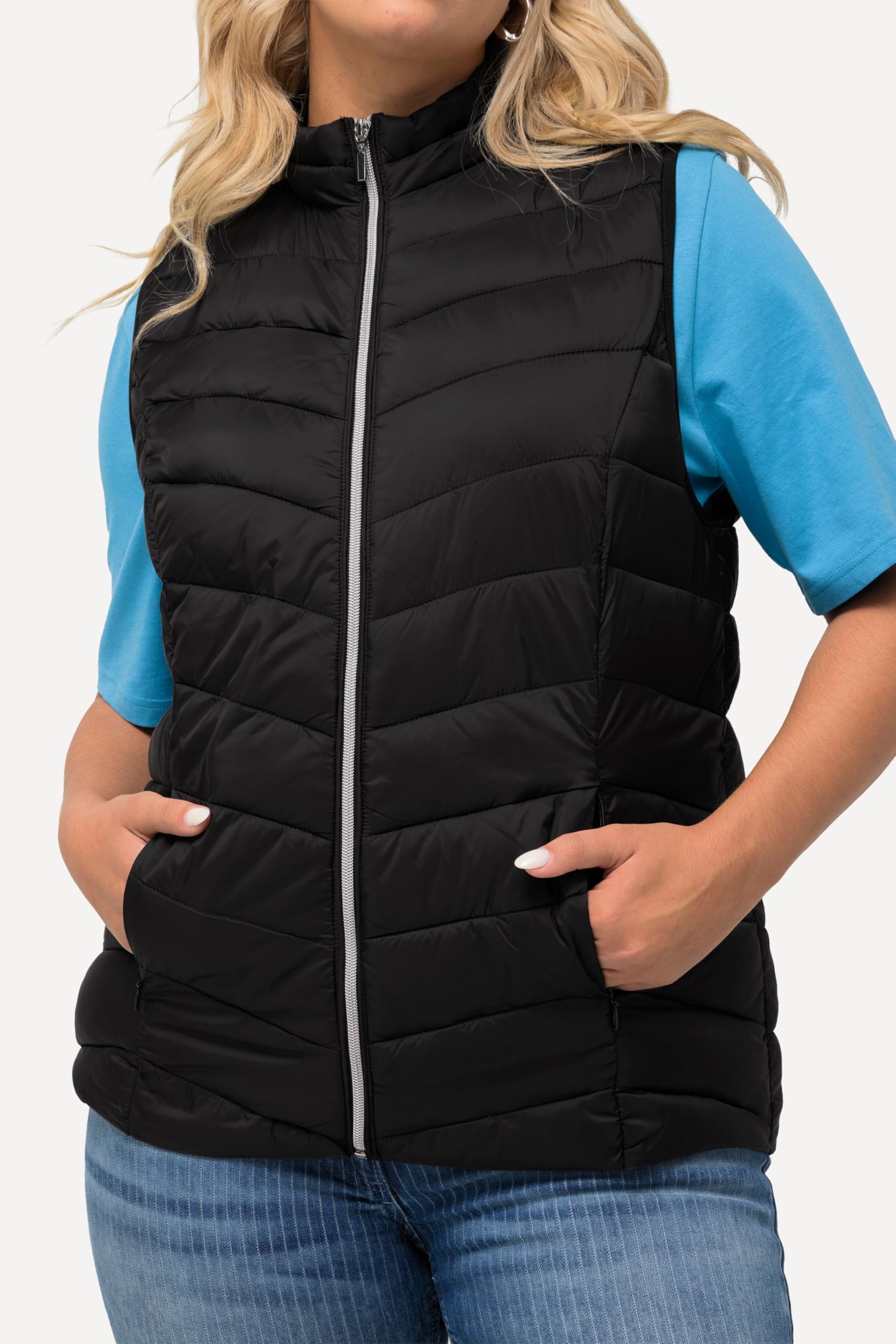 Ulla Popken Grs Hyprar Steppweste, Wasserabweisend Gilet Donna