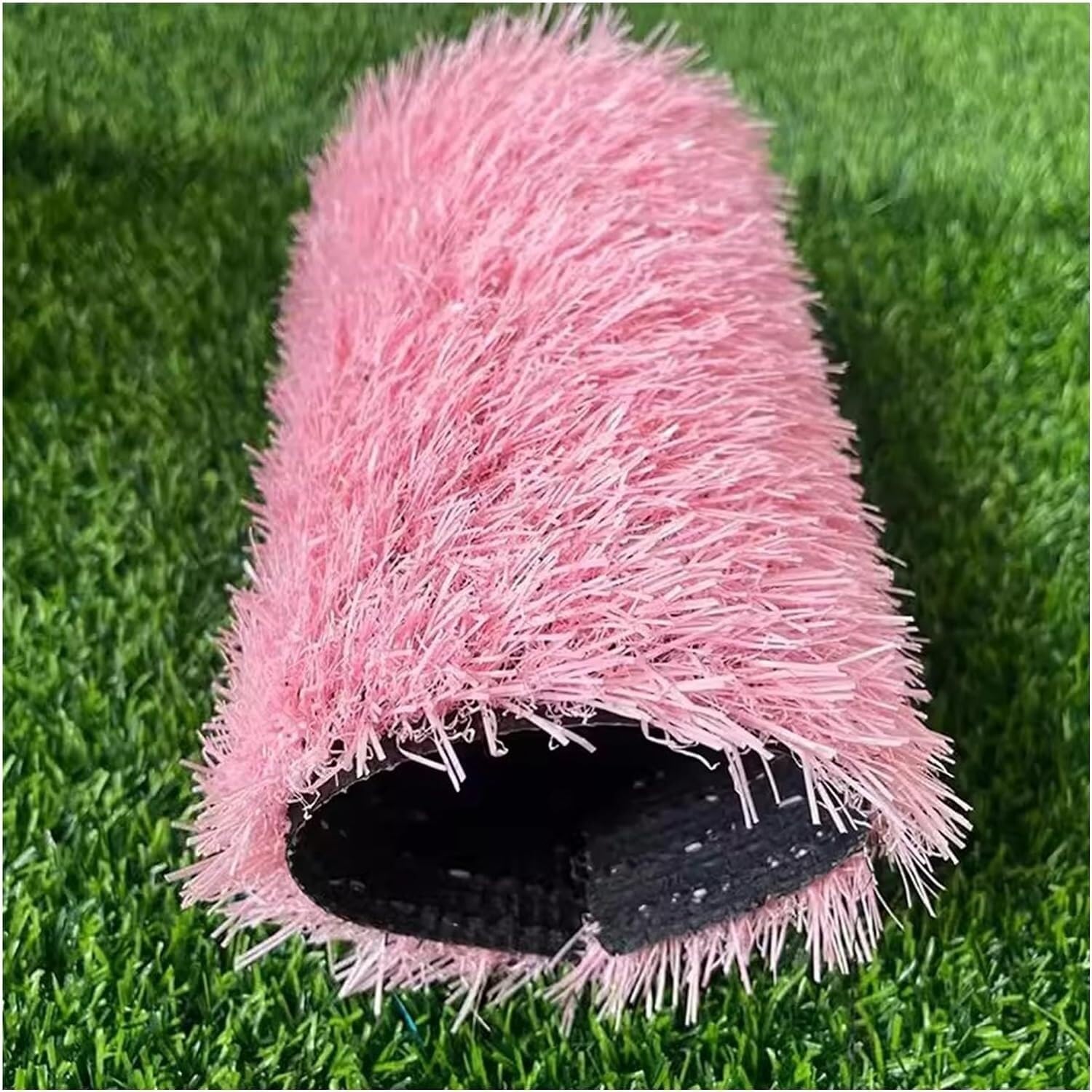 Tappeto per Prato Artificiale Tappeto in Erba Sintetica Finta, Spesso 0,98 Pollici, Decorativo colorato for parchi Giochi da Giardino con Balcone Tappeto in Erba Finta(Pink,59.10X78.80in)