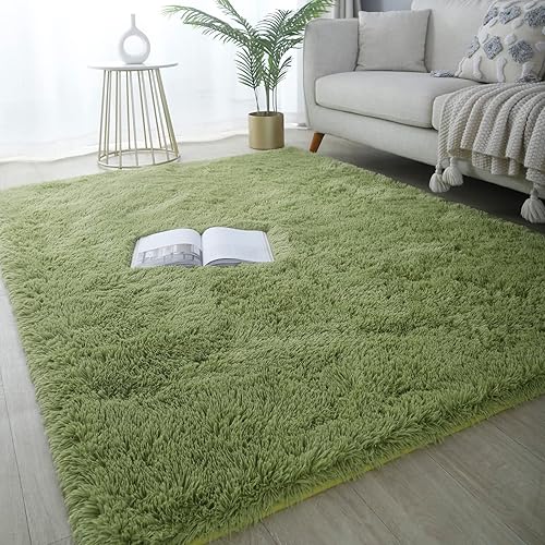 Miniatura 2 de Alfombra de área Shag de 7 x 10 pies, suave, rectangular, para interiores, alfombra moderna de lujo, alfombra de felpa para sala de estar,