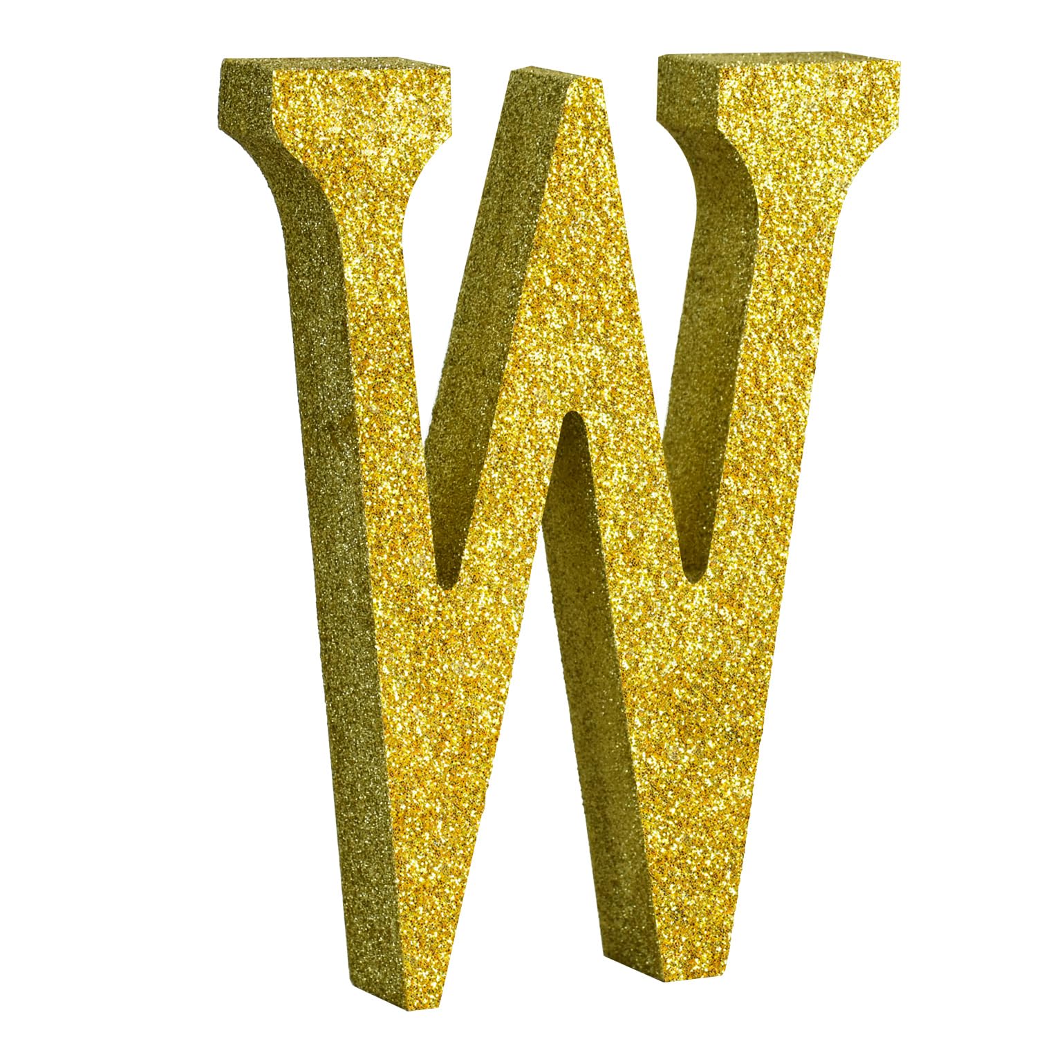 TONIFUL 8 Inch Gold Glitter Letter W Table Centerpiece A-Z Gold Birthday Party Decorations,Gold Alphabet W for Birthday,Chrismas,Graduation,Bridal Shower,Wedding,Anniversary Party Supplies