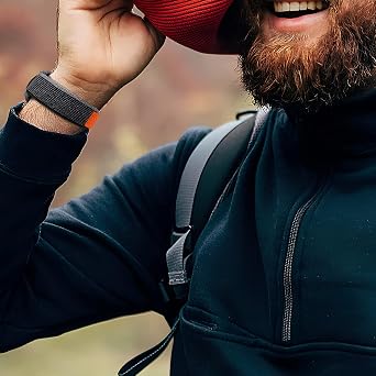 Teknoft Samsung Galaxy Watch 7/6/5/4/FE Series (40mm/44mm) Watch 6/4 Classic (47mm/43mm/42mm) Lightweight For Samsung Watch 5 Pro 45mm and Does Not Disturb the Wrist 20mm Curved Trail Loop Fabric Cord